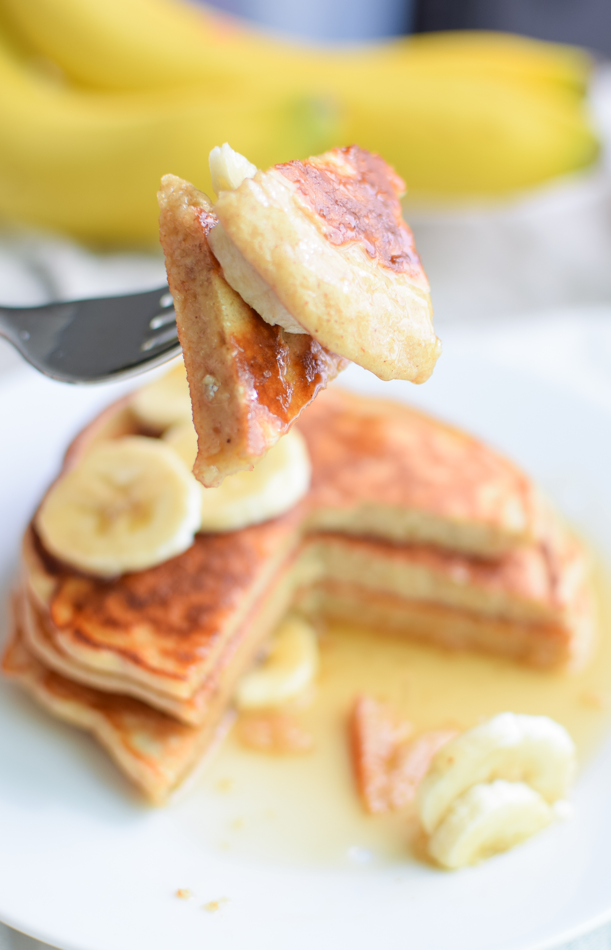Banana Protein Pancakes Recipe - Delicious, healthy way to eat cake for breakfast! With a little extra protein :) - ProjectMealPlan.com