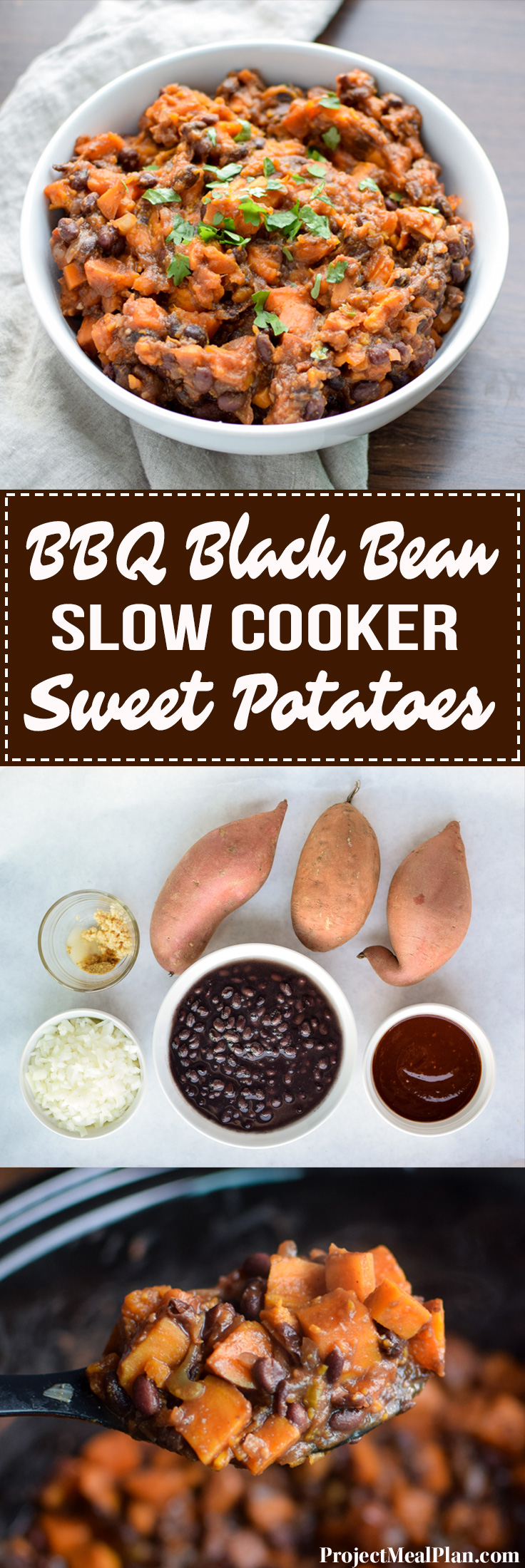 BBQ Black Bean Slow Cooker Sweet Potatoes Project Meal Plan
