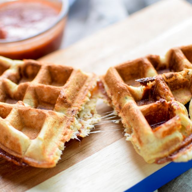 Protein Packed Pepperoni Pizza Waffles - Project Meal Plan