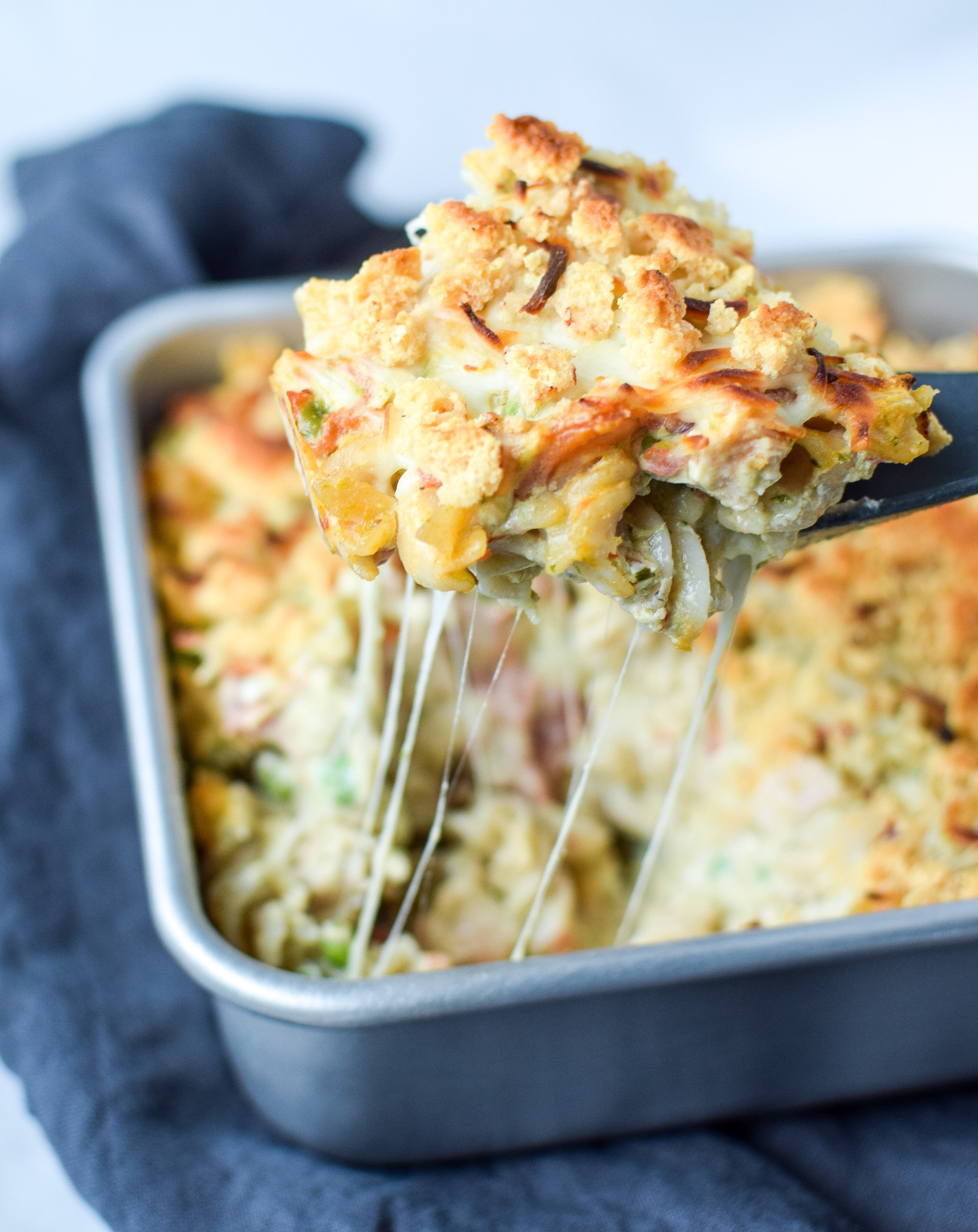 Creamy Pesto Pasta Chicken Bake with Peas - Project Meal Plan