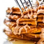 Pumpkin Pie Greek Yogurt Pancakes - Moist and delicious fall breakfast treat! Make-ahead and fridge friendly! - ProjectMealPlan.com