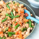 Smoky Green Bean Turkey Skillet cooked and ready to be served.