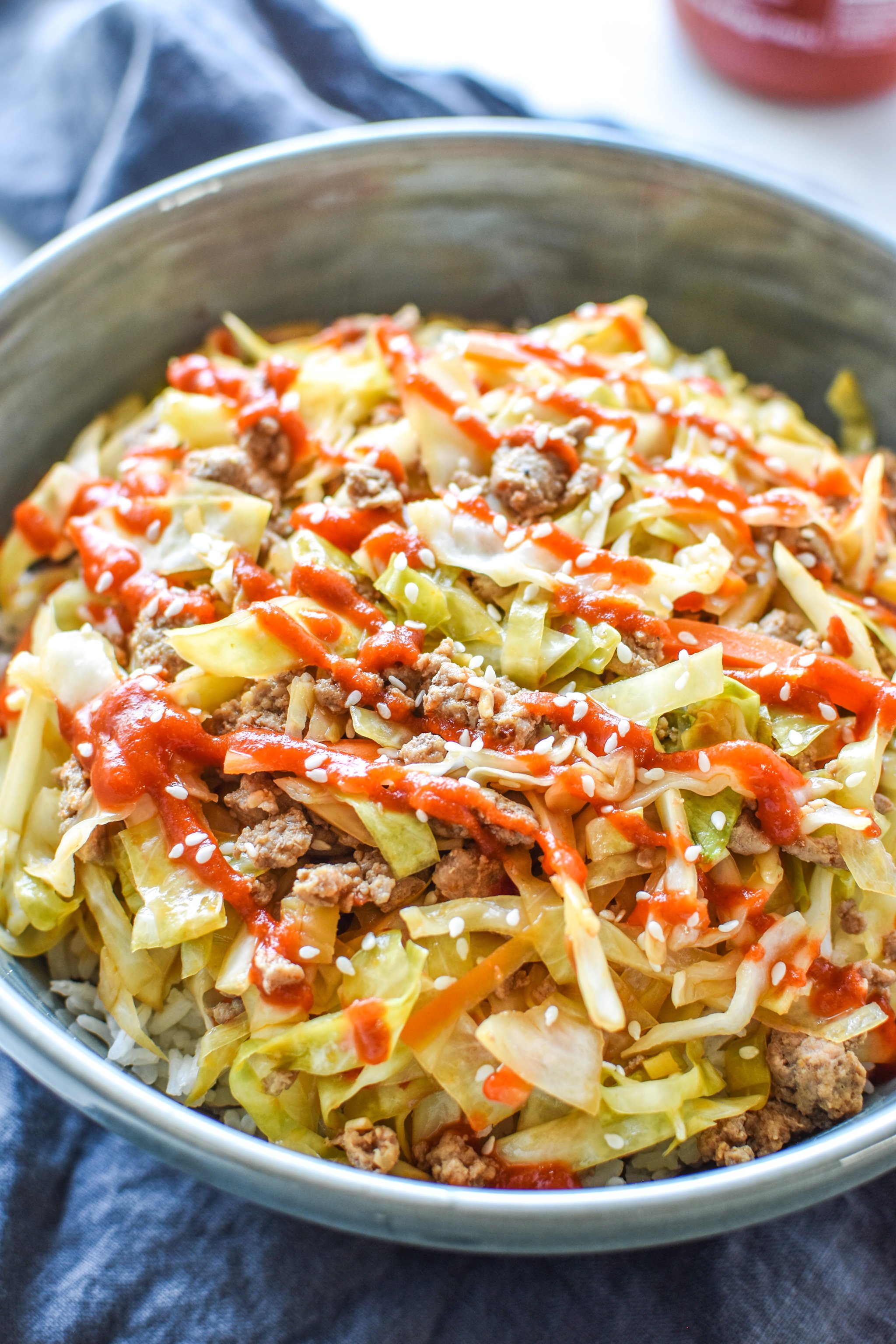 Spicy Ground Turkey & Cabbage Stir Fry Meal Prep - Project Meal Plan