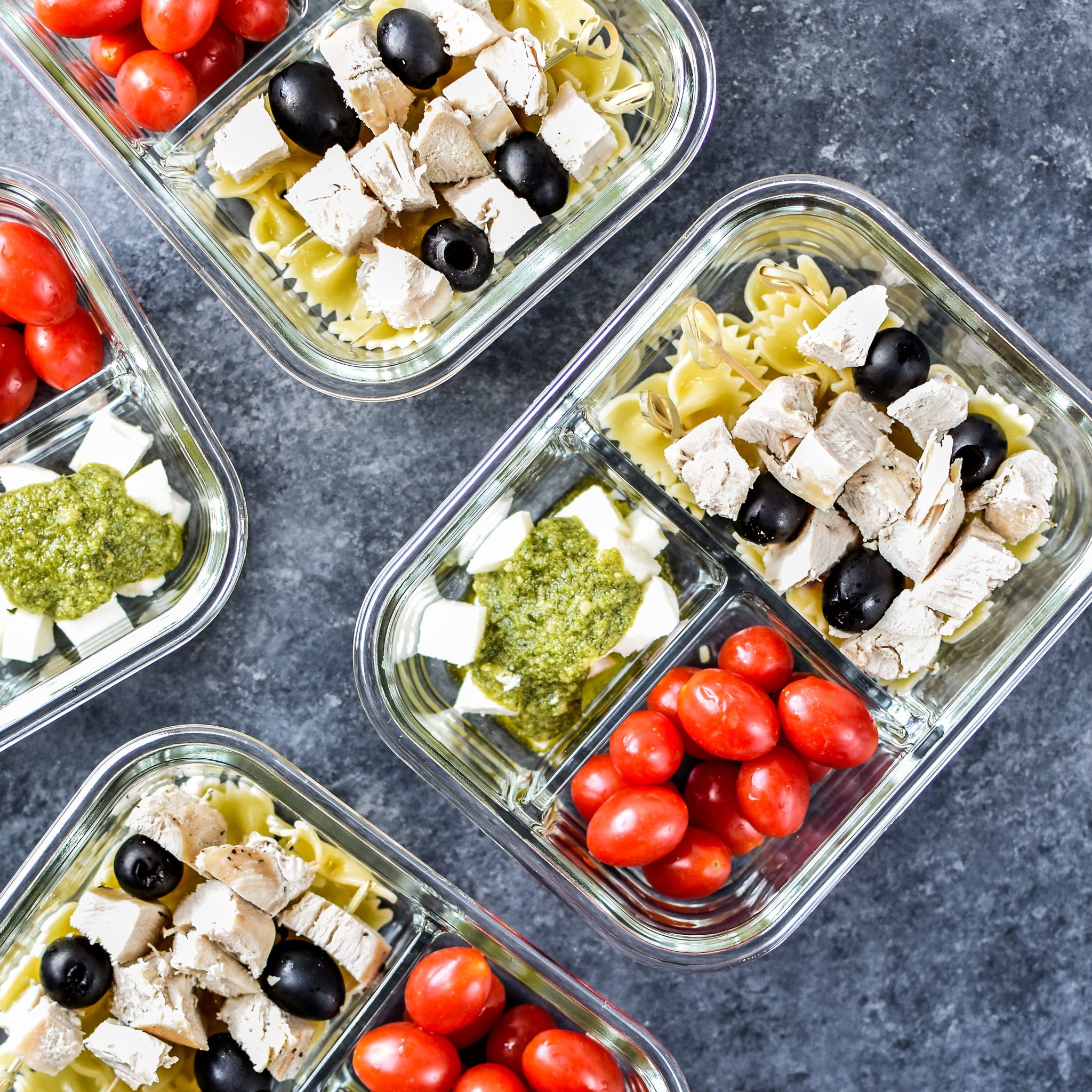 Diy Chicken Pesto Pasta Skewers Meal Prep Project Meal Plan