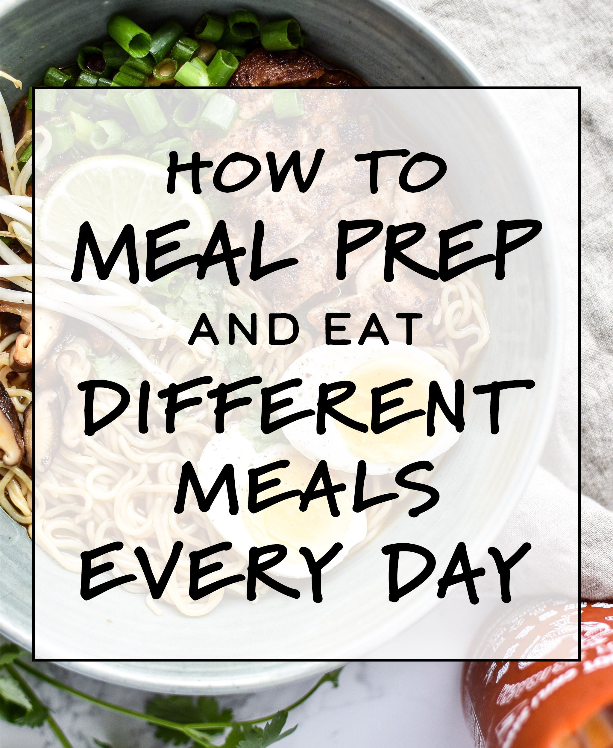 Cover photo for the article How to Meal Prep and Eat Different Meals Every Day