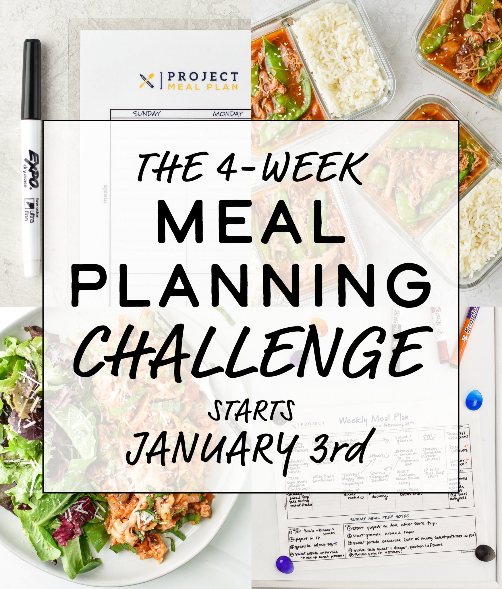 4Week Meal Planning Challenge January 2019 Project Meal Plan