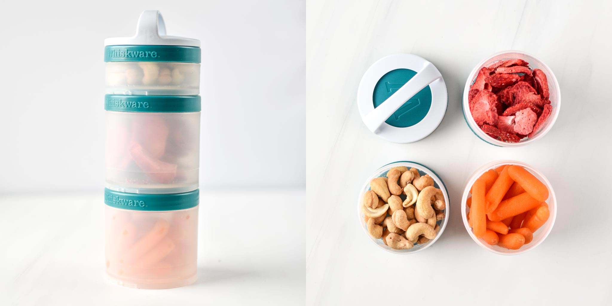 Snacks in a Stackable Whiskware container