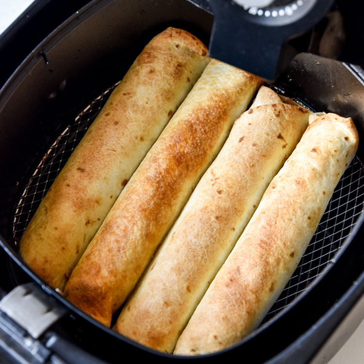 air fryer chicken taquitos made in the air fryer