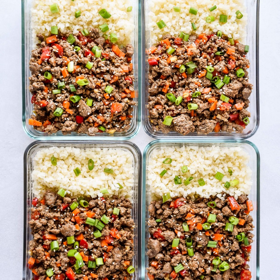 Meal Prep Ginger Ground Beef Bowls (Whole30 & Paleo)