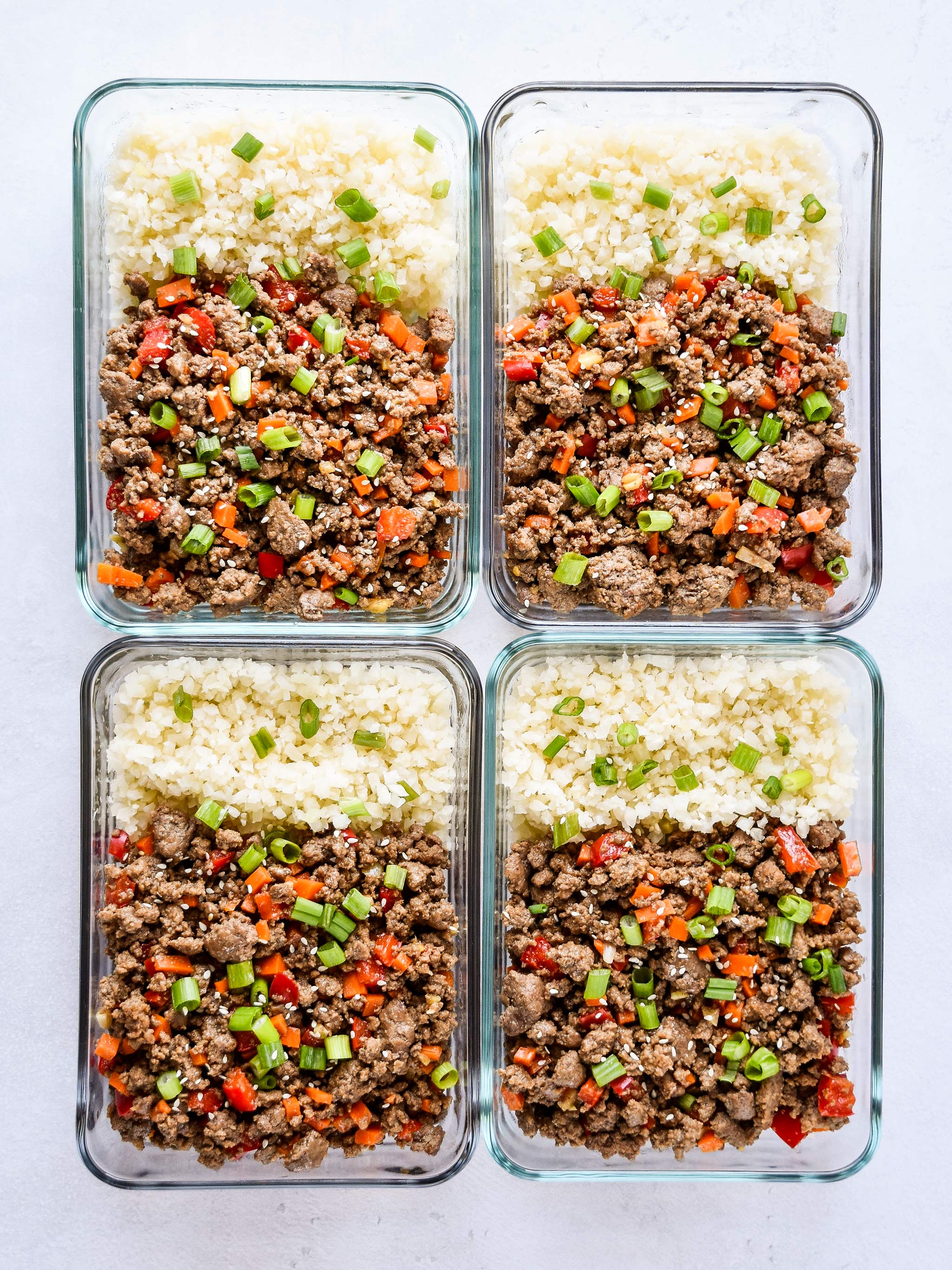 Meal Prep Ginger Ground Beef Bowls (Whole30 & Paleo)