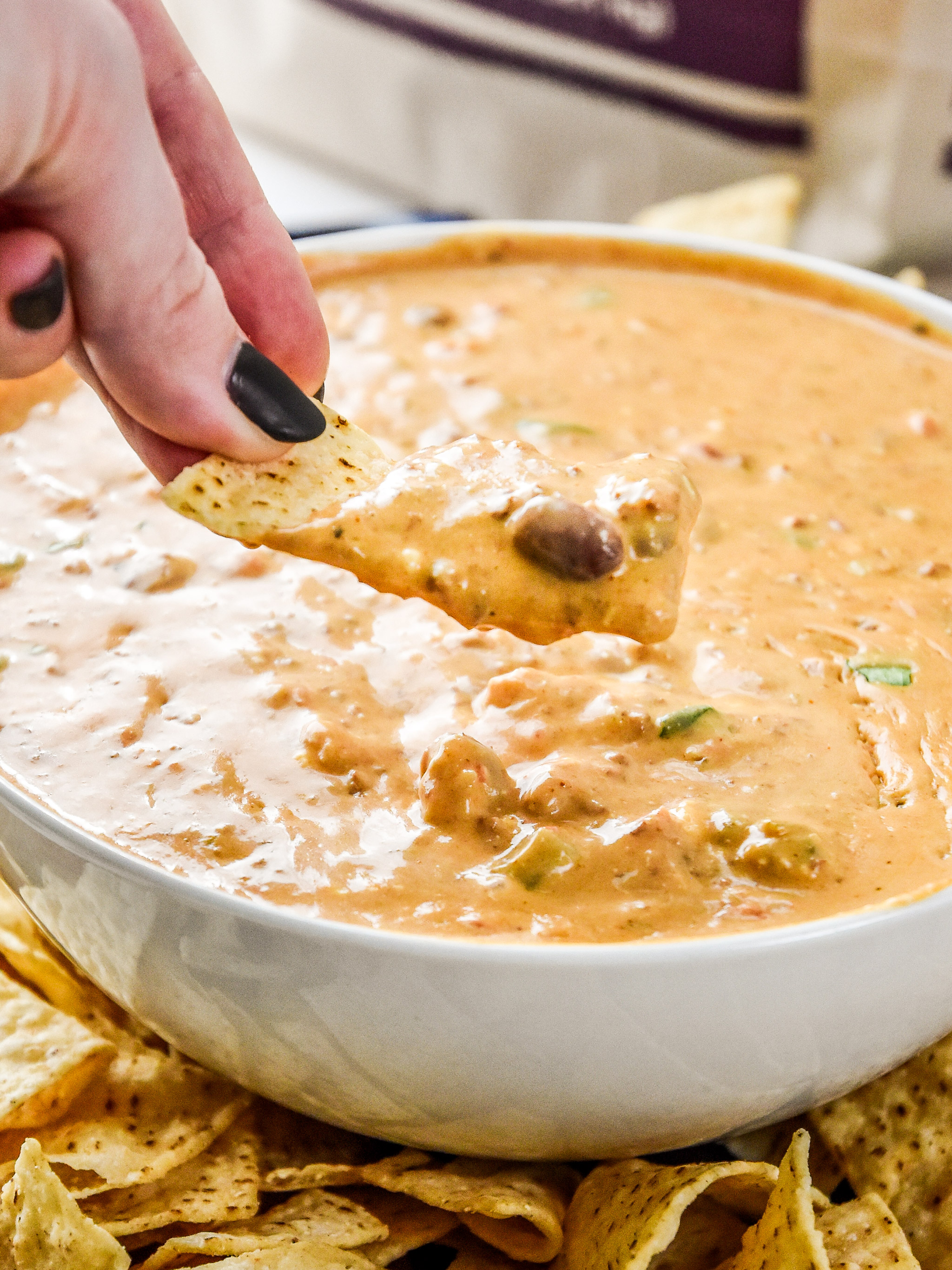 4 Ingredient Chili Cheese Dip (Slow Cooker &amp; Instant Pot) - Project ...