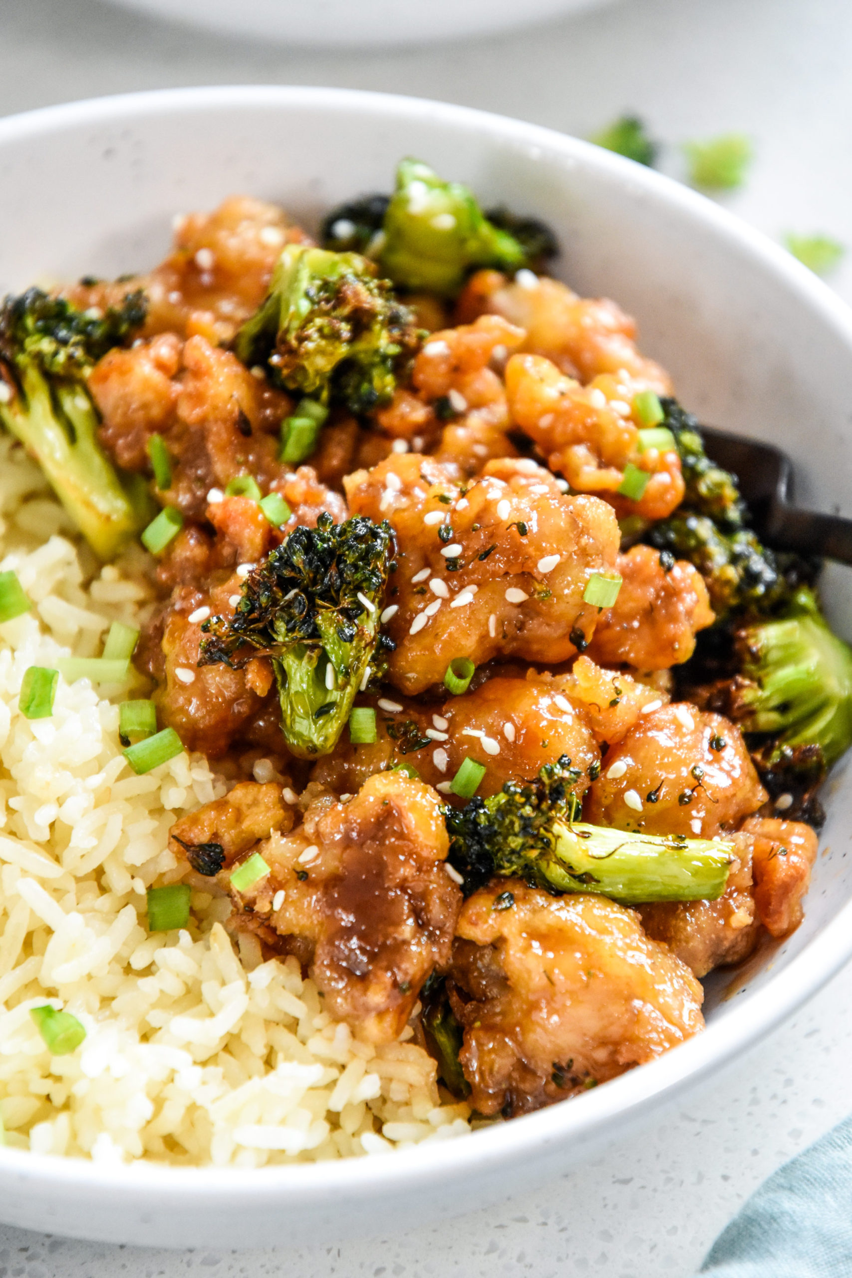 Air Fryer Trader Joe’s Orange Chicken and Broccoli