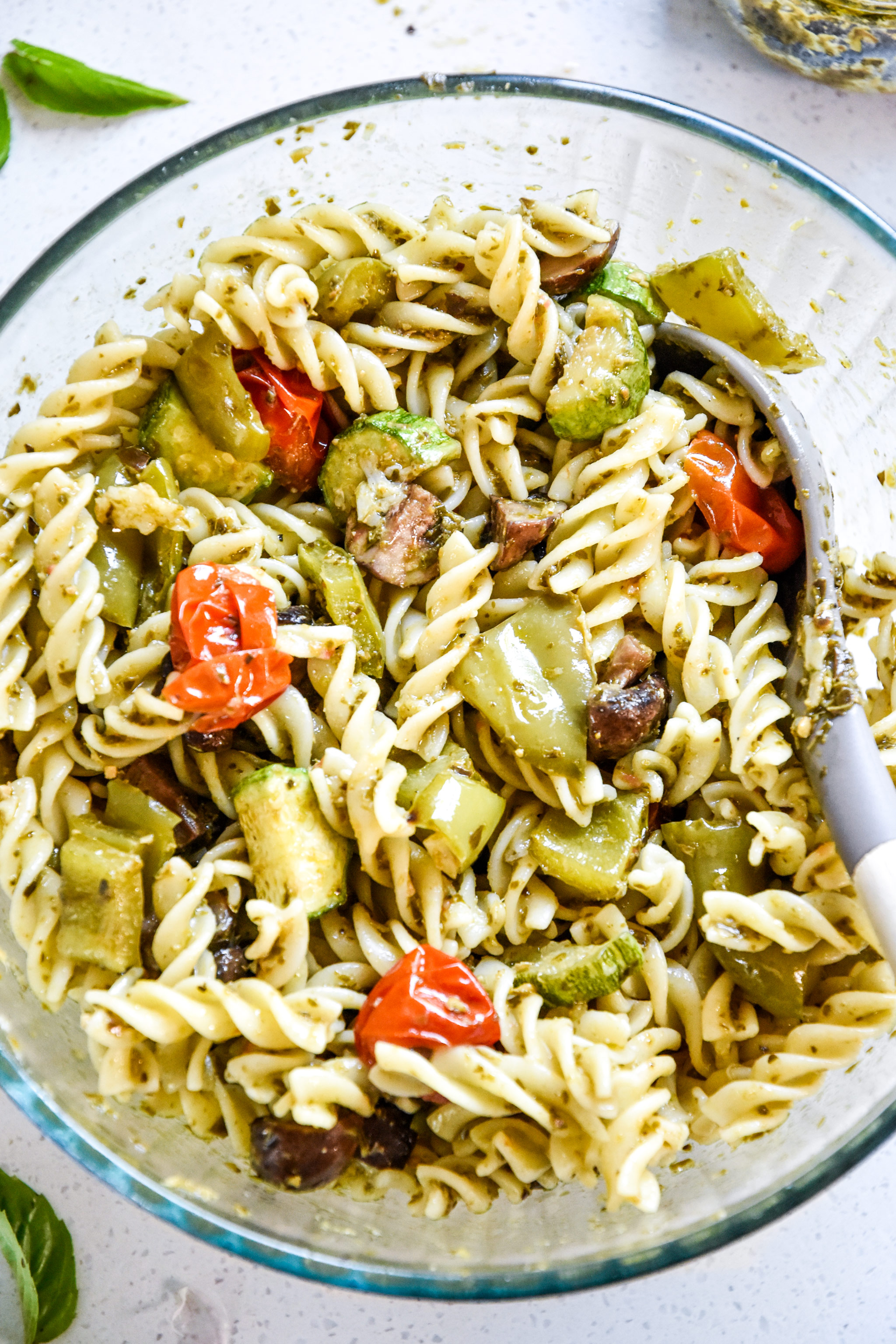 Roasted Veggie Pesto Pasta Salad - Project Meal Plan