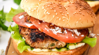 Feta Basil Turkey Burgers