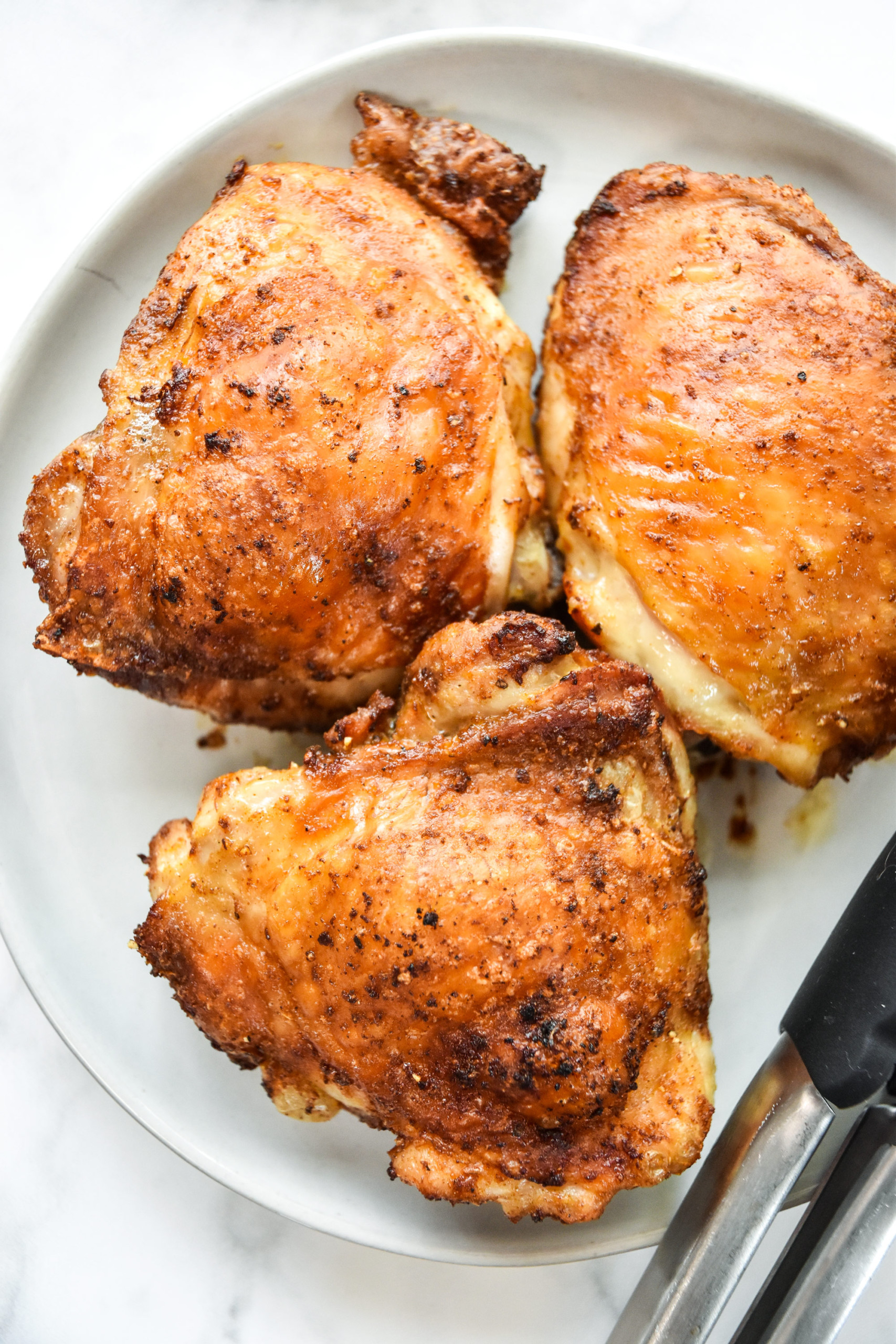 Air Fryer Bone-In Crispy Chicken Thighs