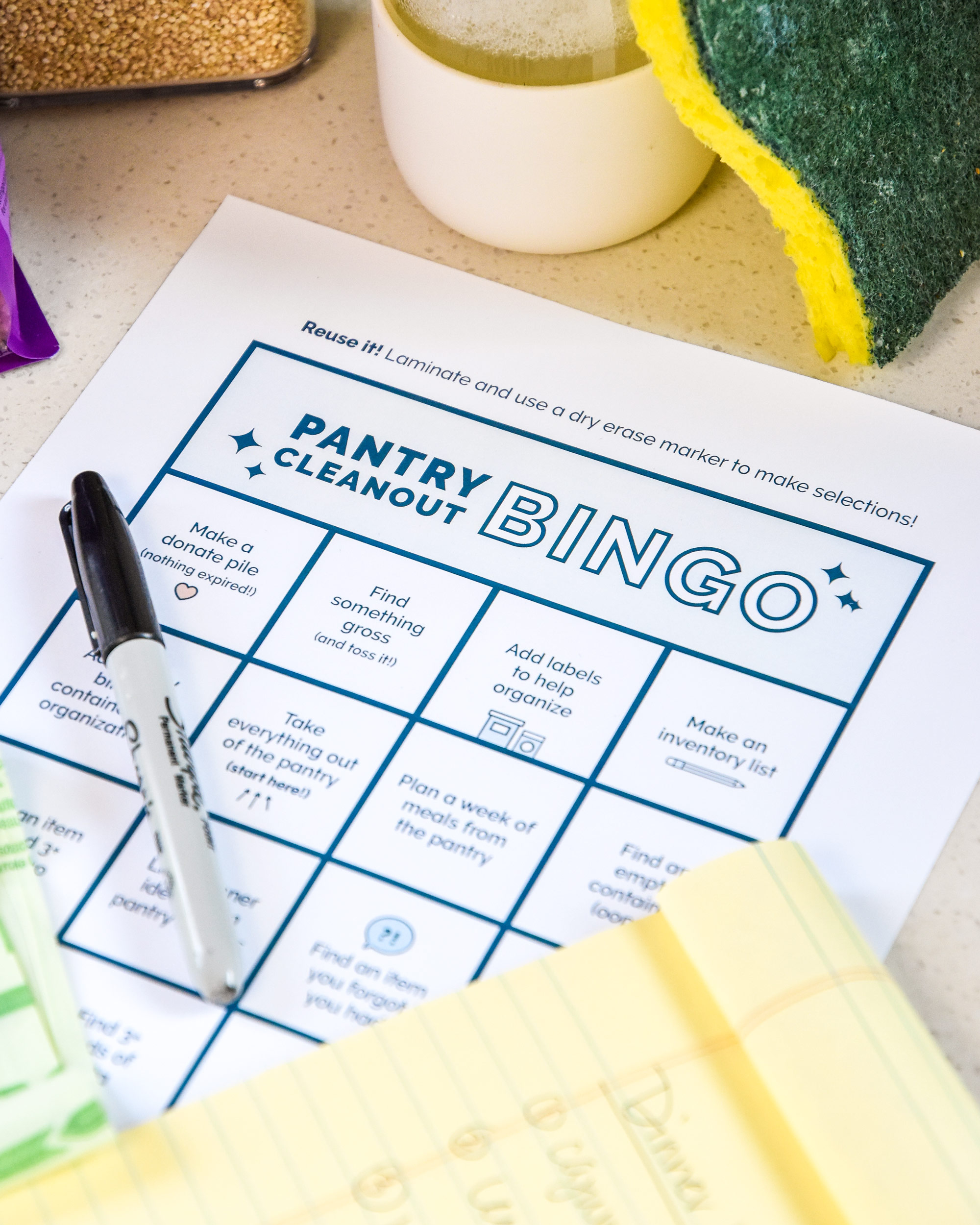 How to Play Pantry Cleanout Bingo