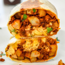 Meal Prep Soy Chorizo Breakfast Burritos-image
