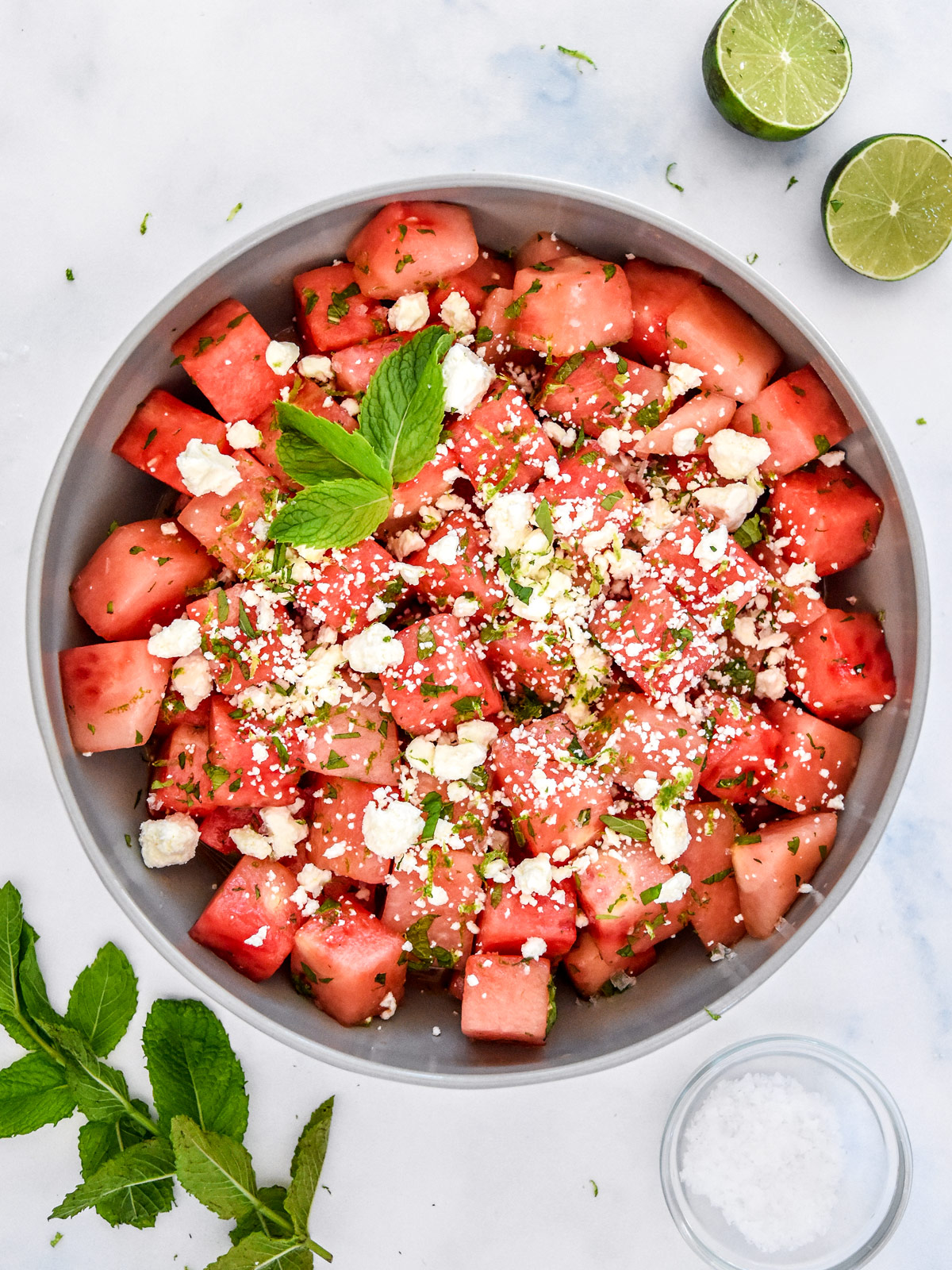Watermelon Feta Mint Salad