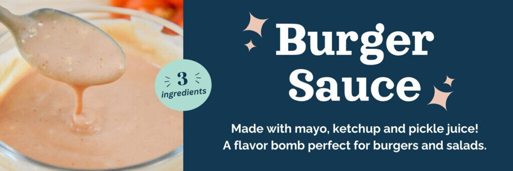 decorative banner image for burger sauce.