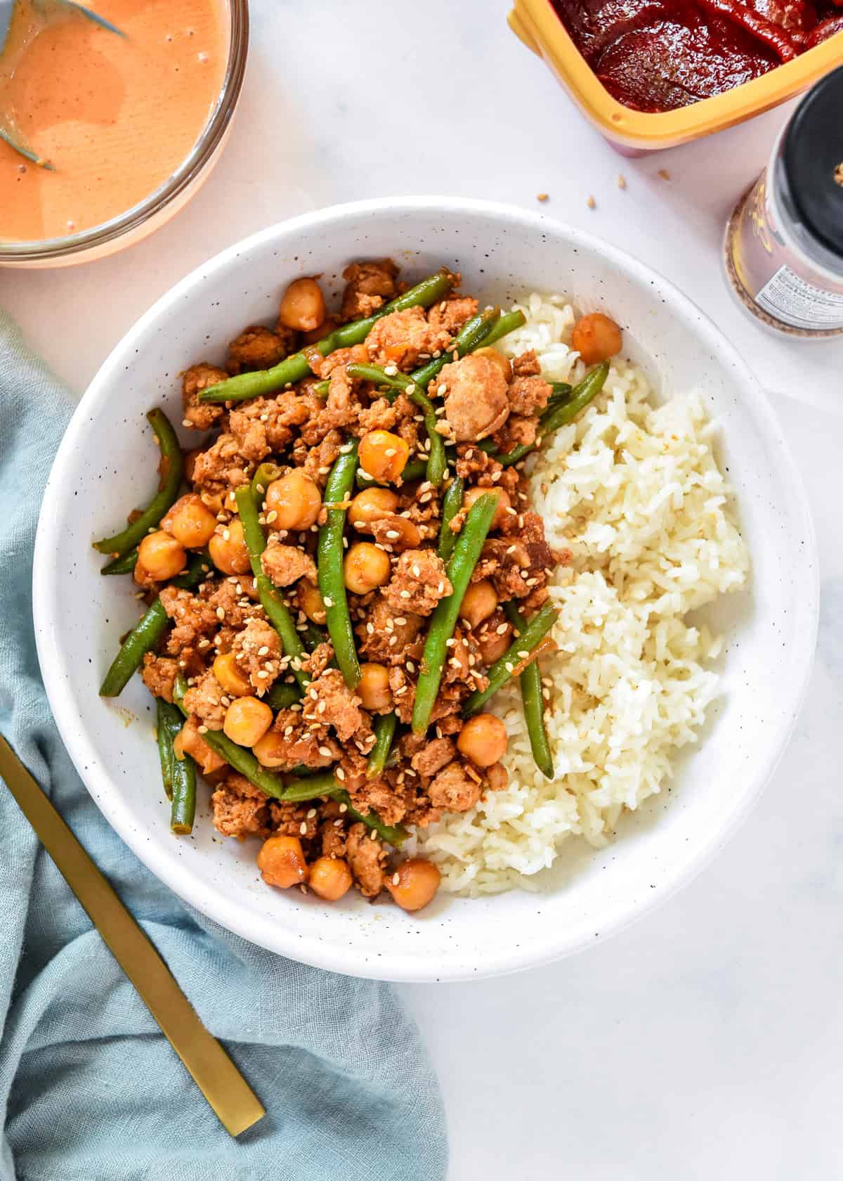Korean-Inspired Gochujang Meat And Beans