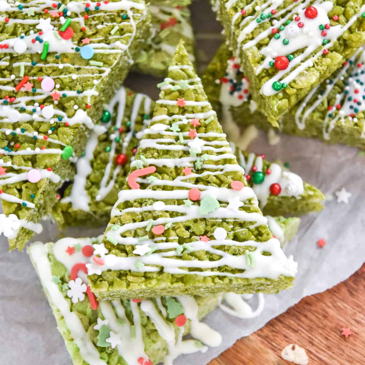 Easy Christmas Tree Rice Krispies Treats